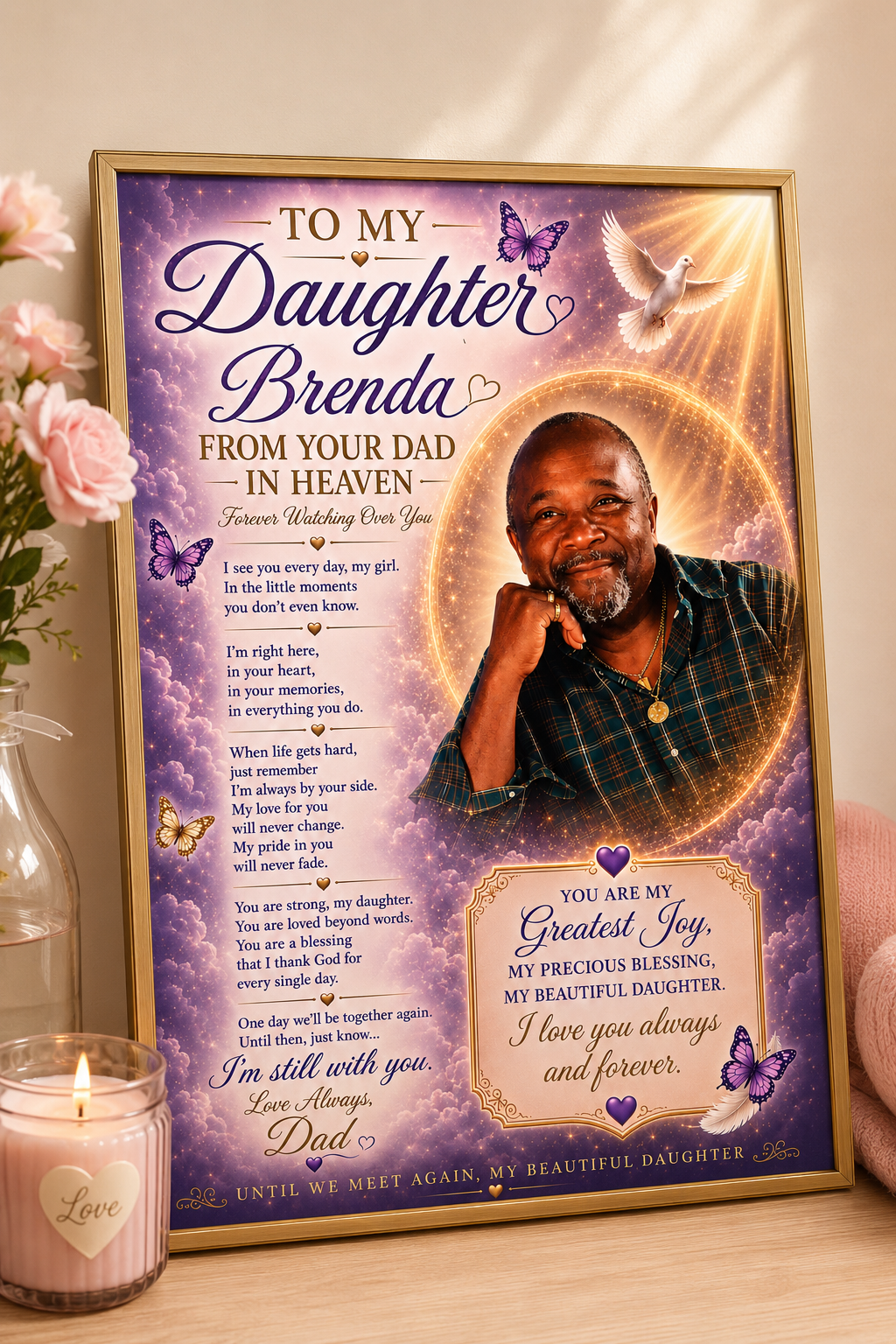 Framed Memorial Poster