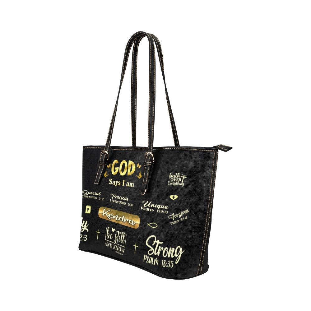 Custom Leather Tote Bag/Large