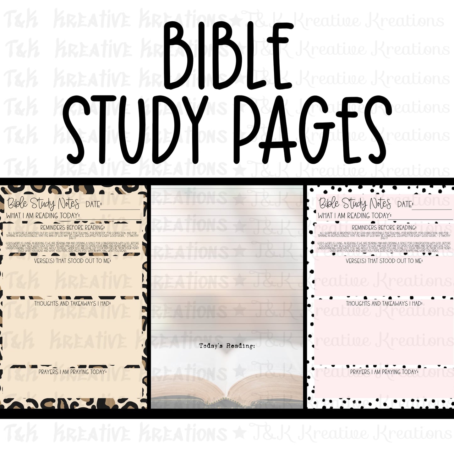 Digital Bible Study Pages