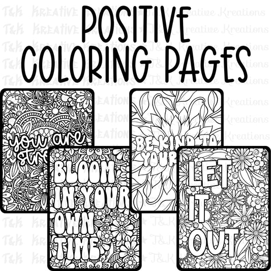 Digital Positive Coloring Pages