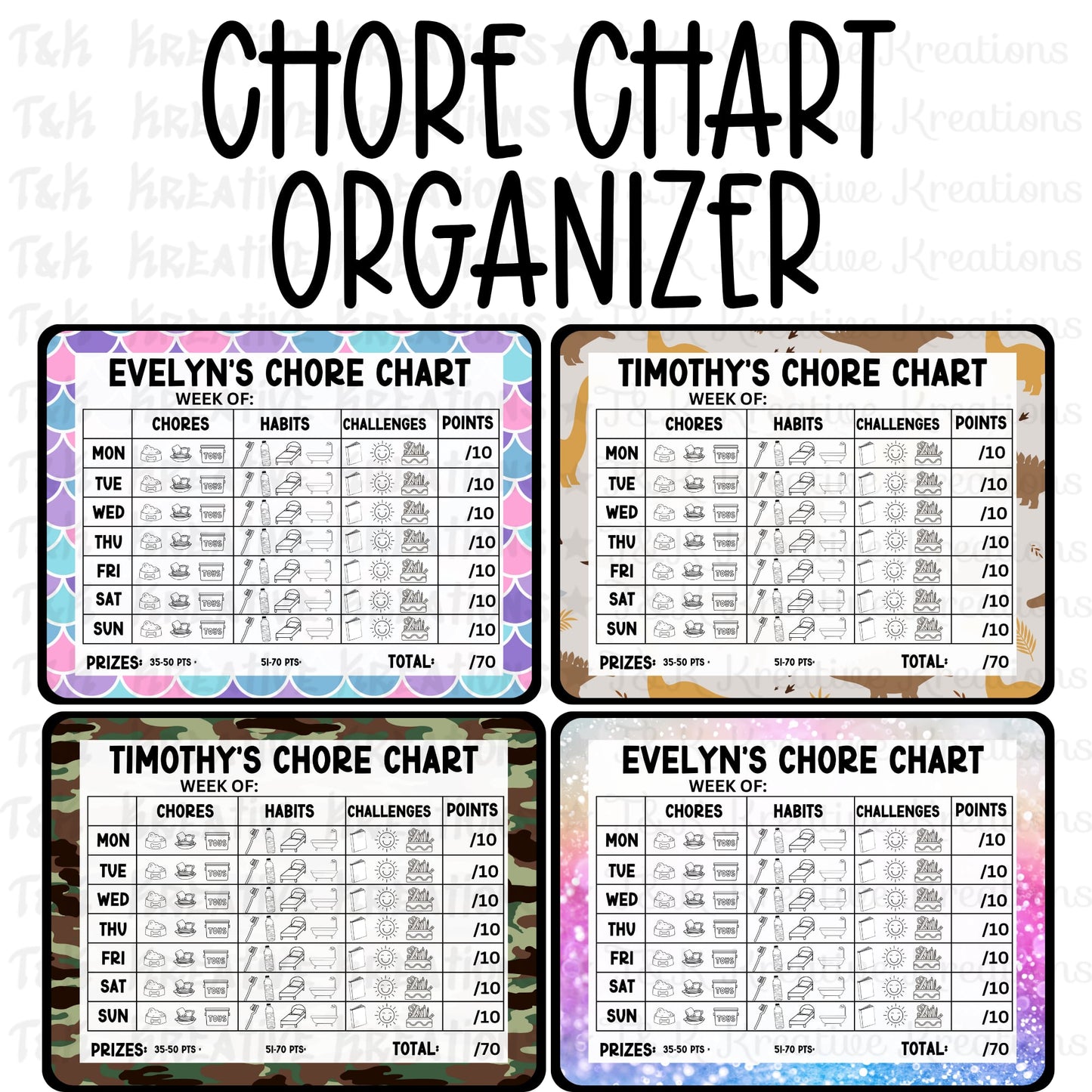 Digital Chore Chart Organizer