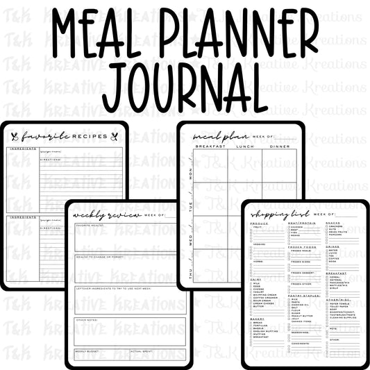 Digital Meal Planner Journal