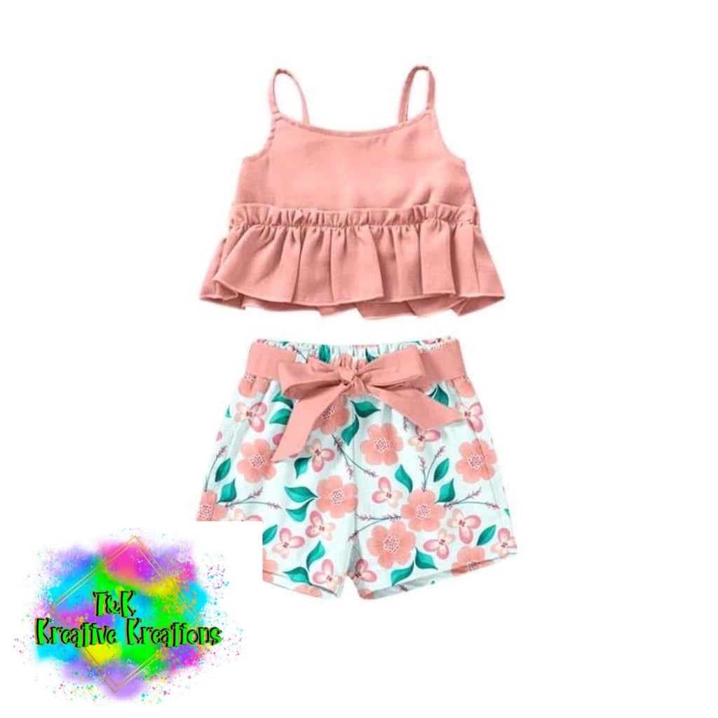 Peach Floral SET