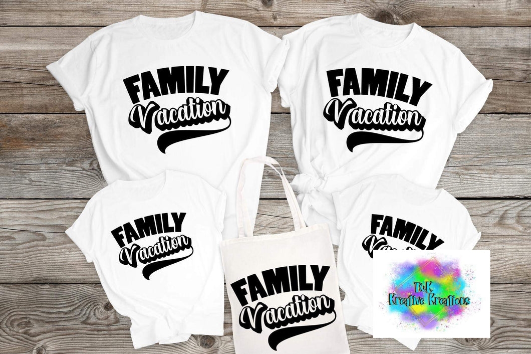 Family Vacation Black Font